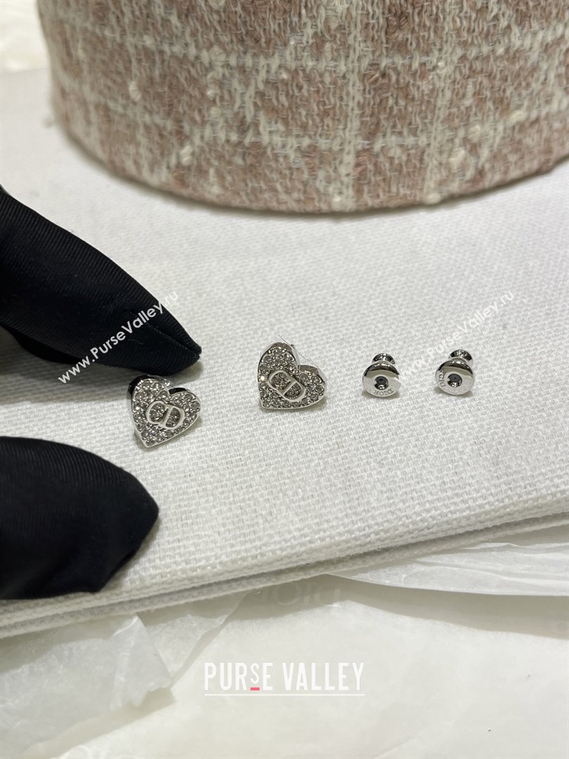 Dior Heart CD Earrings D110327 Silver 2025 (YF-25110327)