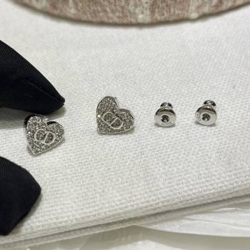 Dior Heart CD Earrings D110327 Silver 2025 (YF-25110327)
