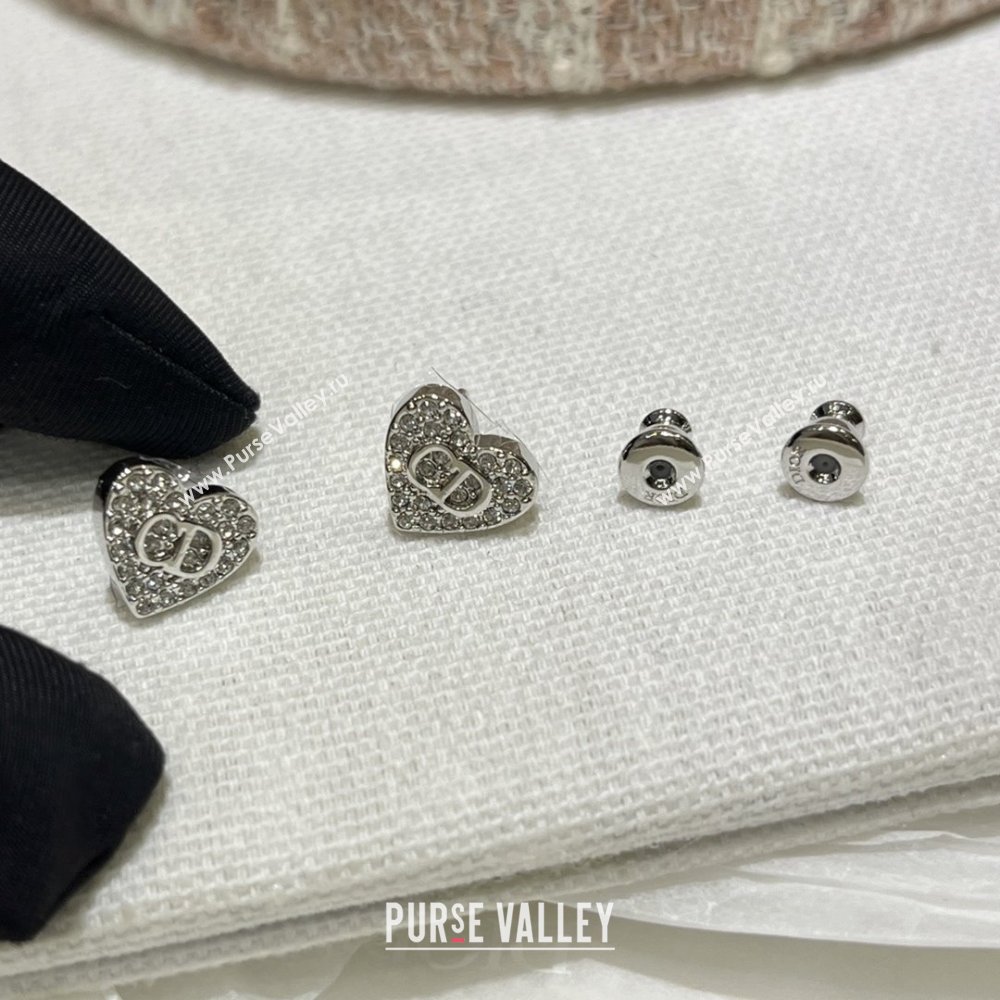 Dior Heart CD Earrings D110327 Silver 2025 (YF-25110327)