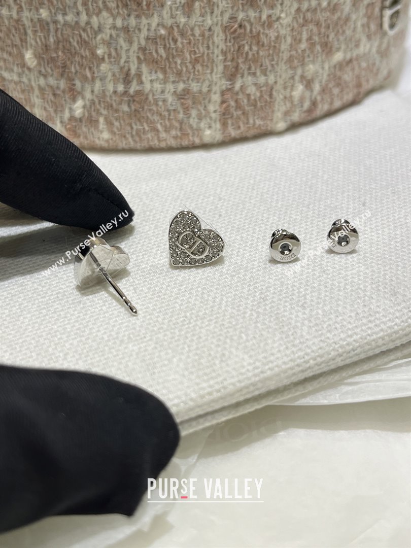 Dior Heart CD Earrings D110327 Silver 2025 (YF-25110327)