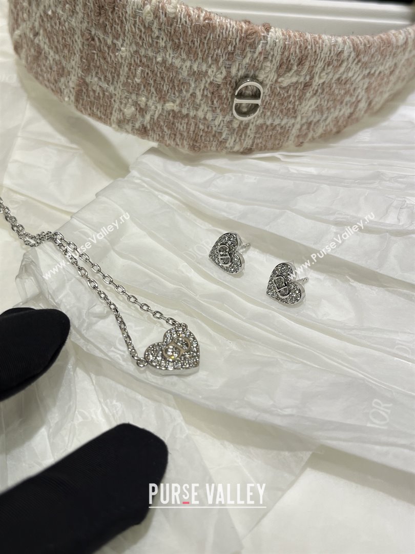 Dior Heart CD Earrings D110327 Silver 2025 (YF-25110327)