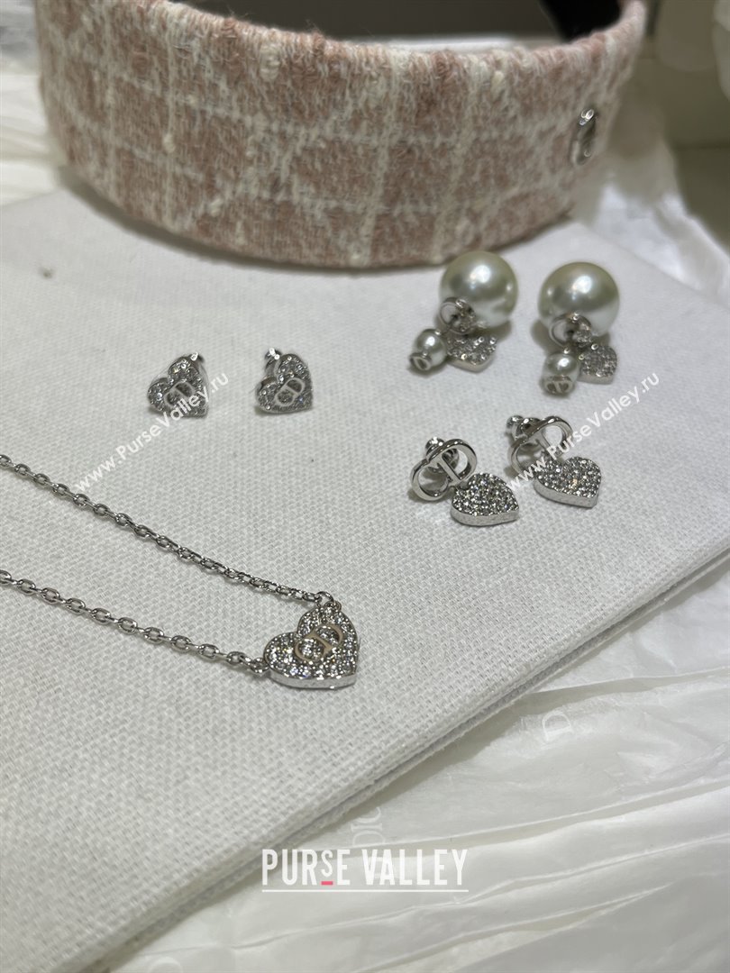 Dior Heart CD Earrings D110327 Silver 2025 (YF-25110327)