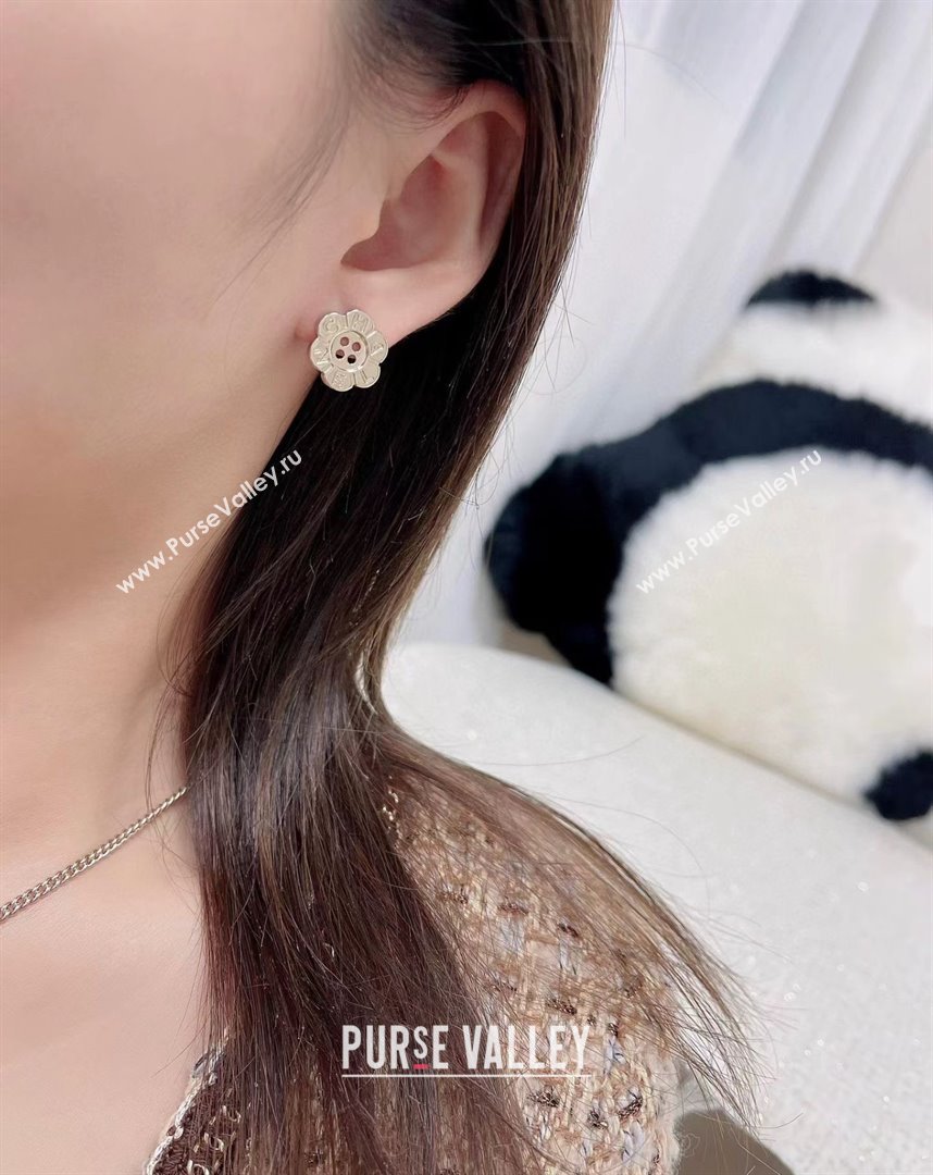 Chanel Bloom Button Earrings CH103112 Gold 2025 (YF-25103112)