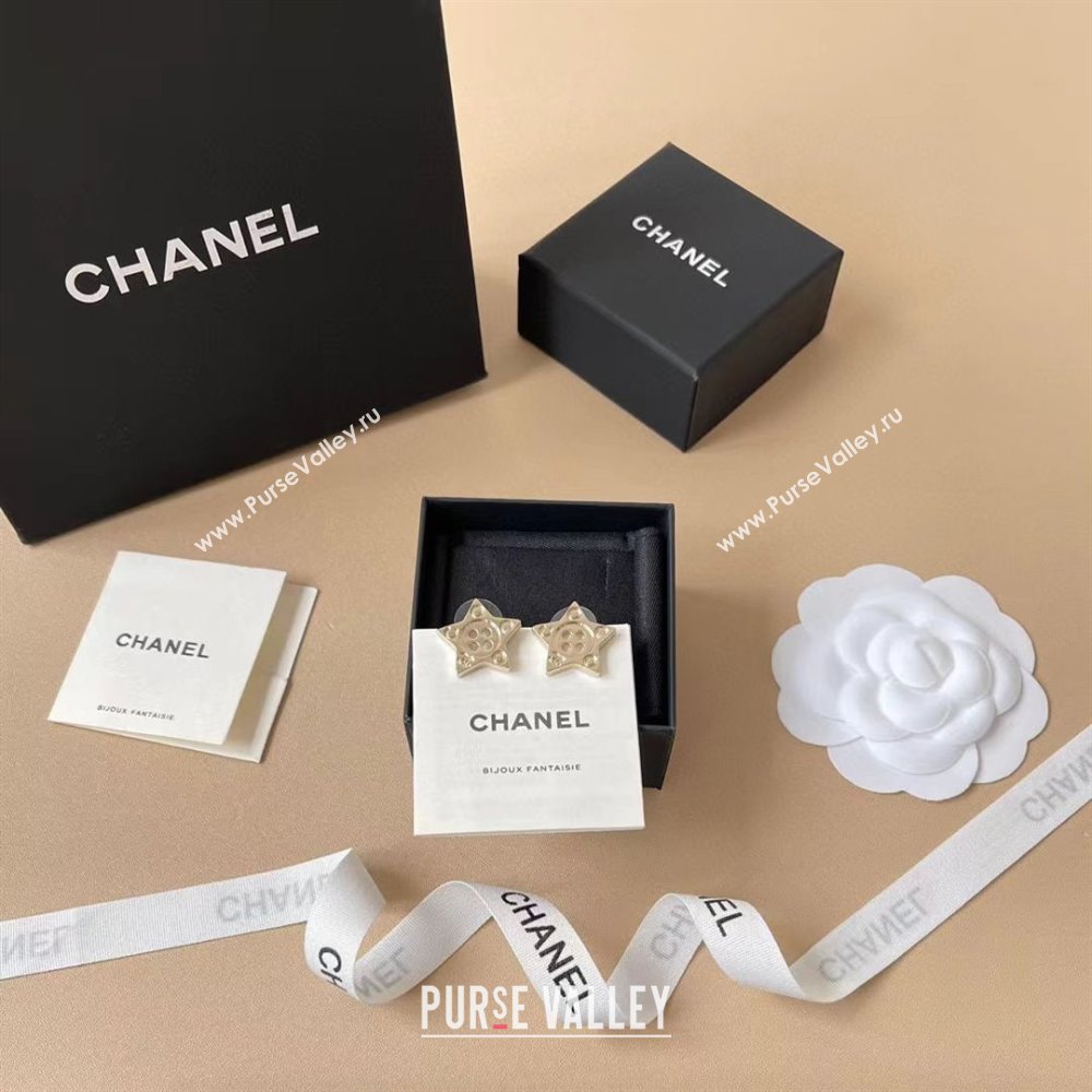 Chanel Star Button Earrings CH103116 Gold 2025 (YF-25103116)