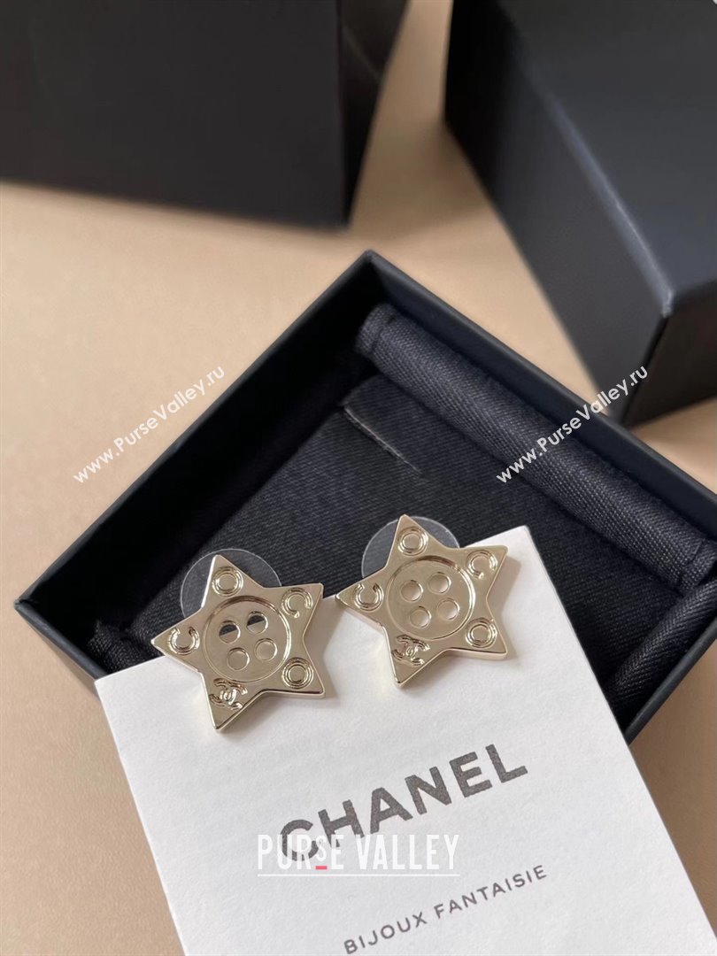 Chanel Star Button Earrings CH103116 Gold 2025 (YF-25103116)