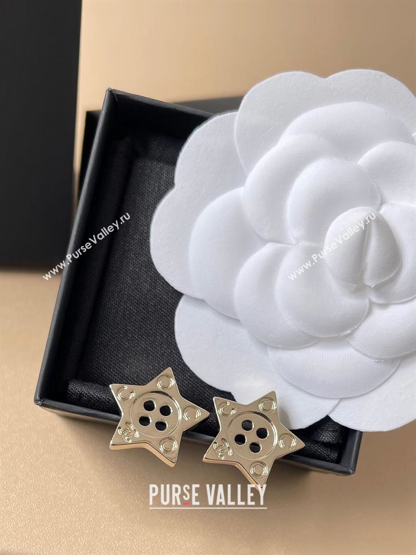 Chanel Star Button Earrings CH103116 Gold 2025 (YF-25103116)