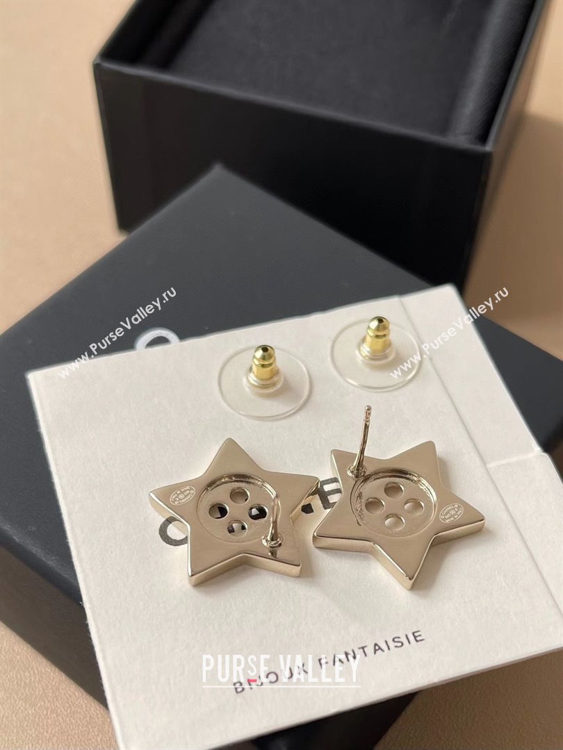 Chanel Star Button Earrings CH103116 Gold 2025 (YF-25103116)
