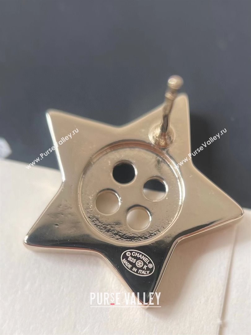 Chanel Star Button Earrings CH103116 Gold 2025 (YF-25103116)