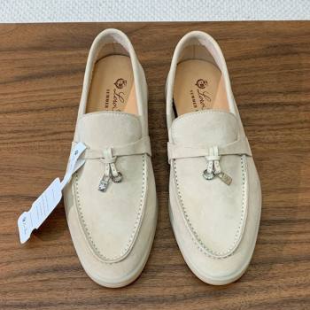 Loro Piana Summer Charms Walk Loafer in Suede LP110421 Apricot 2025 (HH-25110421)