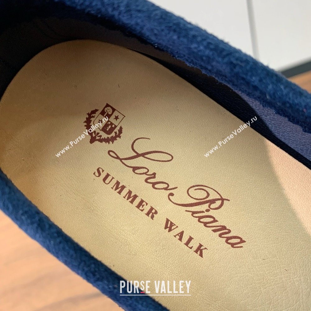 Loro Piana Summer Charms Walk Loafer in Suede LP110418 Deep Blue 2025 (HH-25110418)