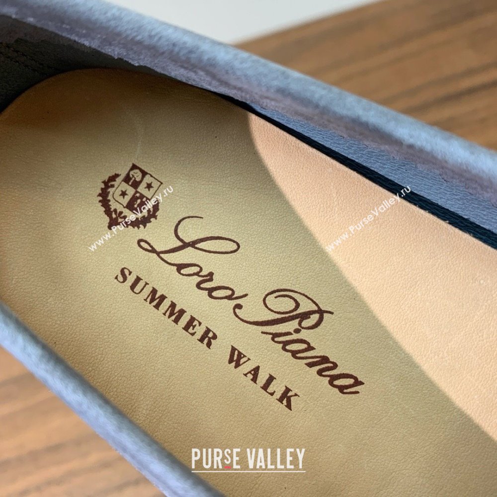 Loro Piana Summer Charms Walk Loafer in Suede LP110420 Grey 2025 (HH-25110420)