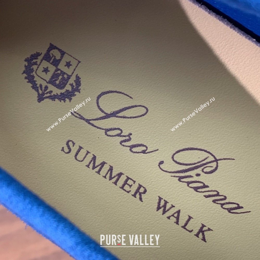 Loro Piana Summer Charms Walk Loafer in Suede LP110406 Blue 2025 (HH-25110406)