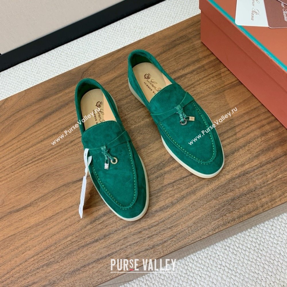 Loro Piana Summer Charms Walk Loafer in Suede LP110424 Green 2025 (HH-25110424)
