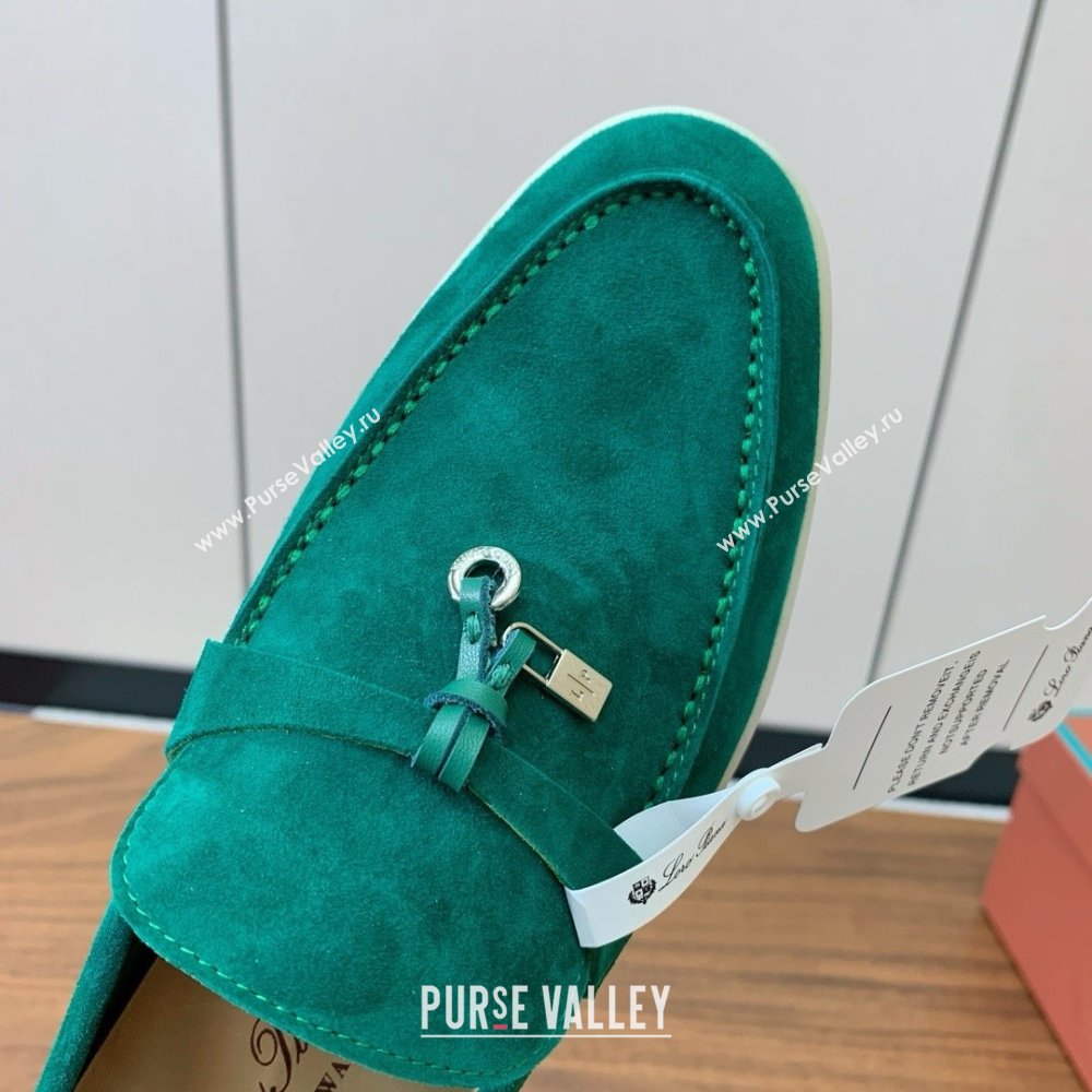 Loro Piana Summer Charms Walk Loafer in Suede LP110424 Green 2025 (HH-25110424)