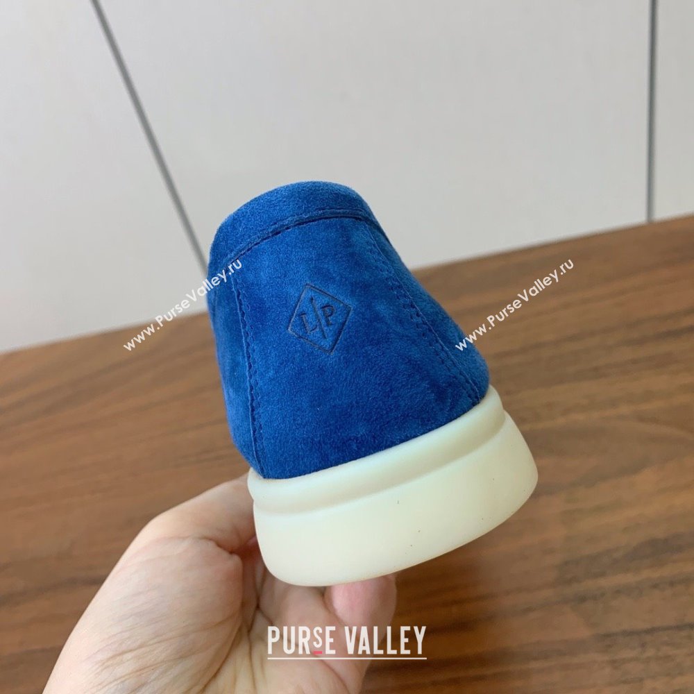 Loro Piana Summer Charms Walk Loafer in Suede LP110406 Blue 2025 (HH-25110406)