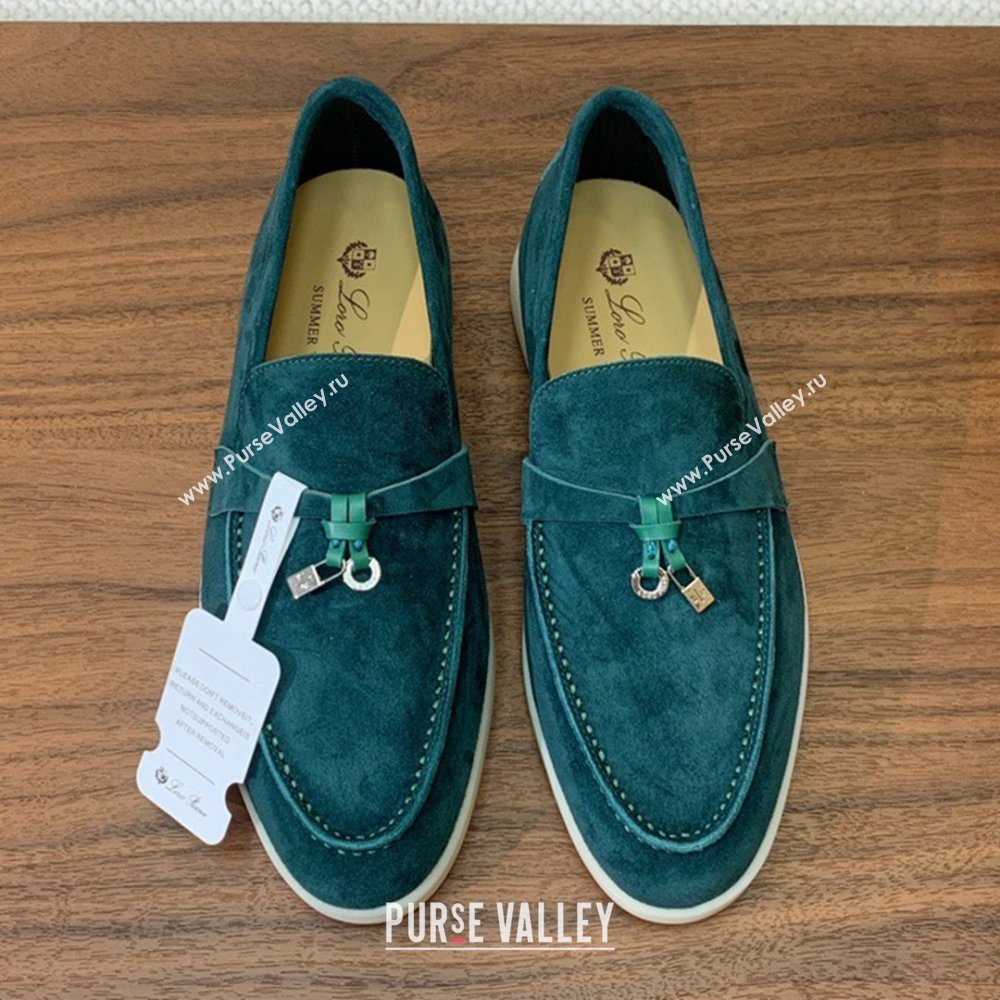 Loro Piana Summer Charms Walk Loafer in Suede LP110407 Green 2025 (HH-25110407)