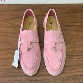 Loro Piana Summer Charms Walk Loafer in Suede LP110405 1971 Pink 2025 (HH-25110405)