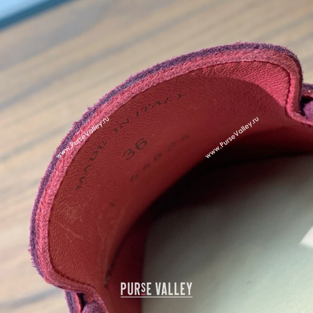 Loro Piana Summer Charms Walk Loafer in Suede LP110426 Burgundy 2025 (HH-25110426)