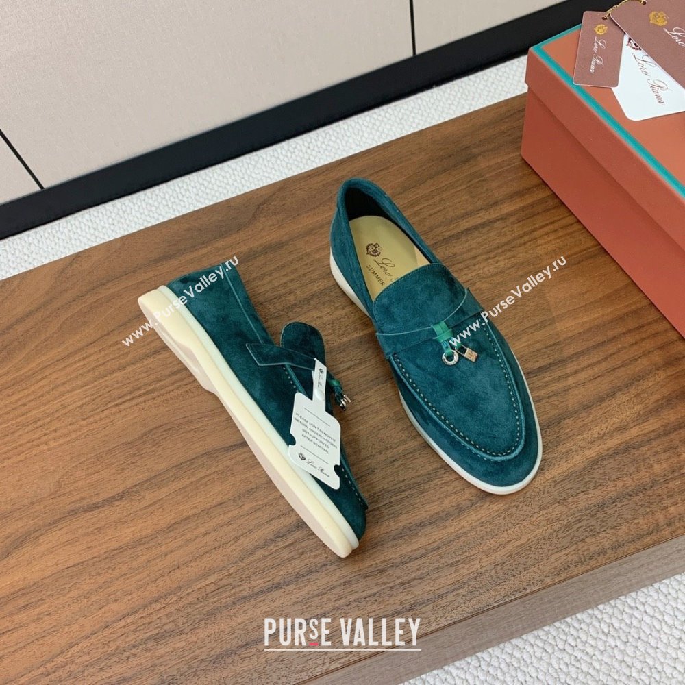 Loro Piana Summer Charms Walk Loafer in Suede LP110407 Green 2025 (HH-25110407)