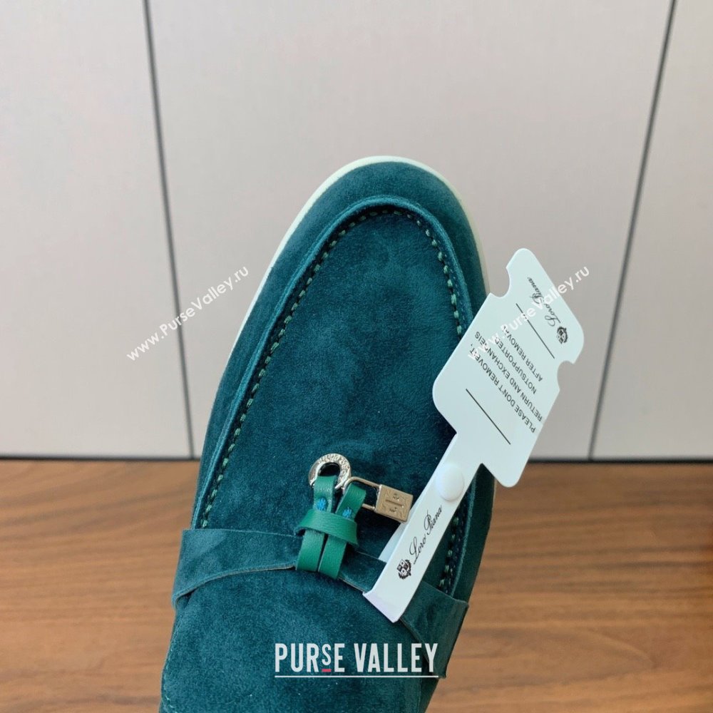 Loro Piana Summer Charms Walk Loafer in Suede LP110407 Green 2025 (HH-25110407)