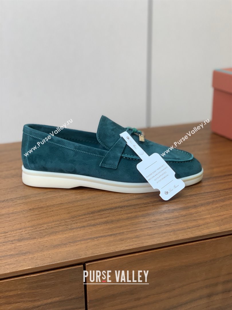 Loro Piana Summer Charms Walk Loafer in Suede LP110407 Green 2025 (HH-25110407)