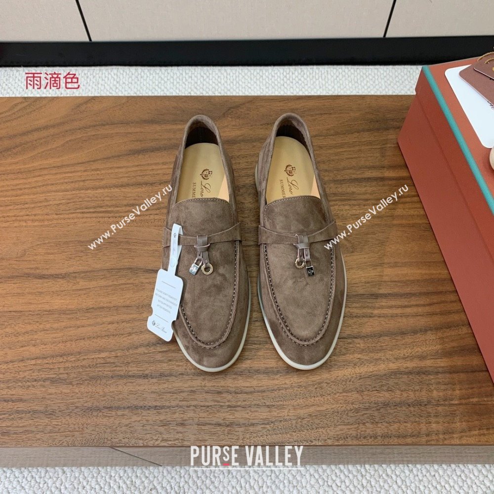 Loro Piana Summer Charms Walk Loafer in Suede LP110408 Grey 2025 (HH-25110408)