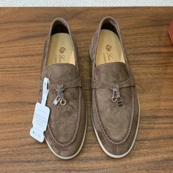 Loro Piana Summer Charms Walk Loafer in Suede LP110408 Grey 2025 (HH-25110408)