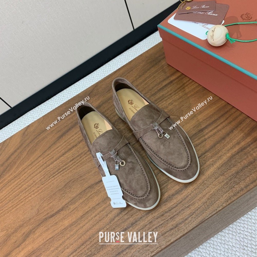 Loro Piana Summer Charms Walk Loafer in Suede LP110408 Grey 2025 (HH-25110408)