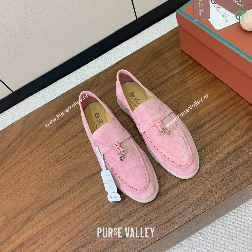 Loro Piana Summer Charms Walk Loafer in Suede LP110405 1971 Pink 2025 (HH-25110405)