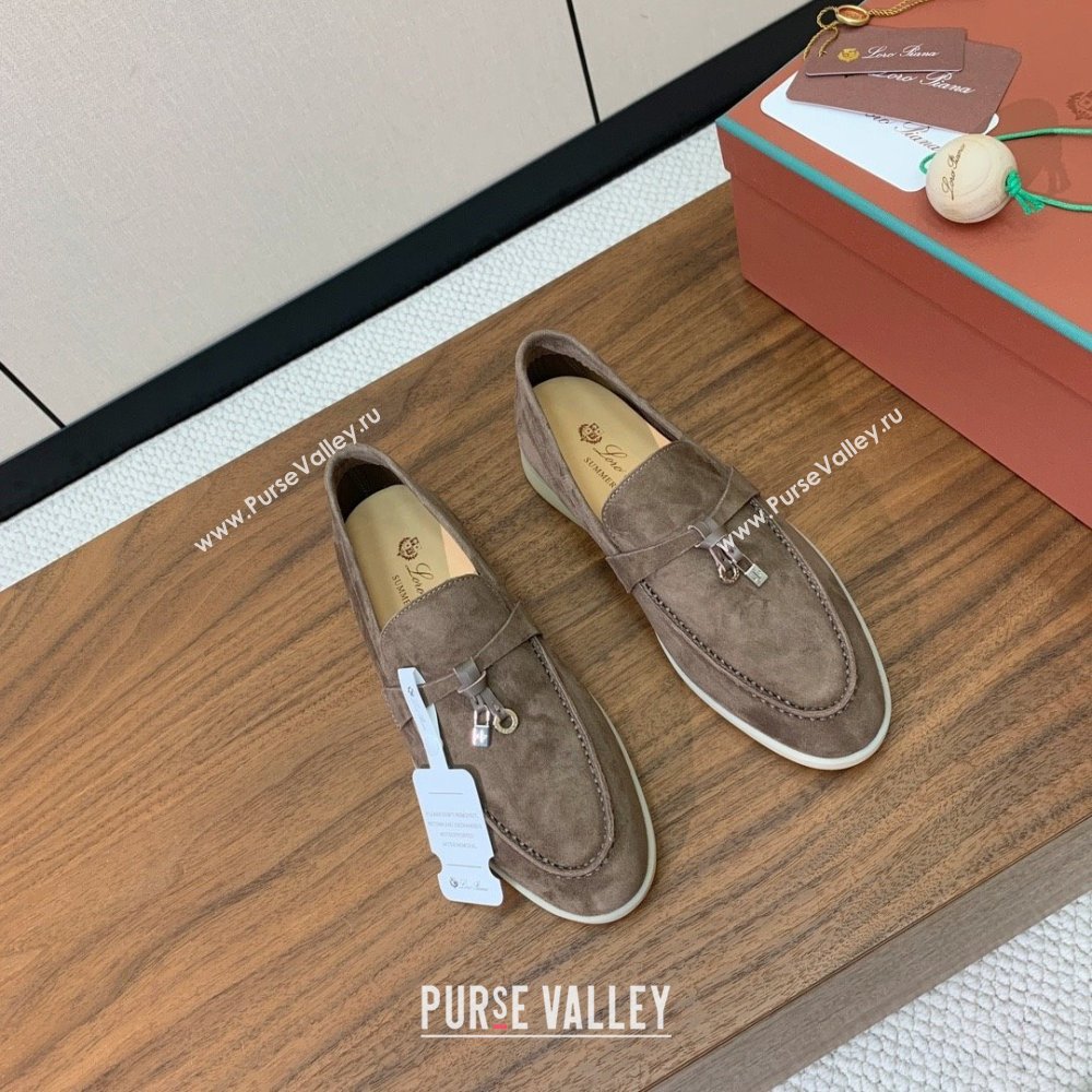 Loro Piana Summer Charms Walk Loafer in Suede LP110408 Grey 2025 (HH-25110408)