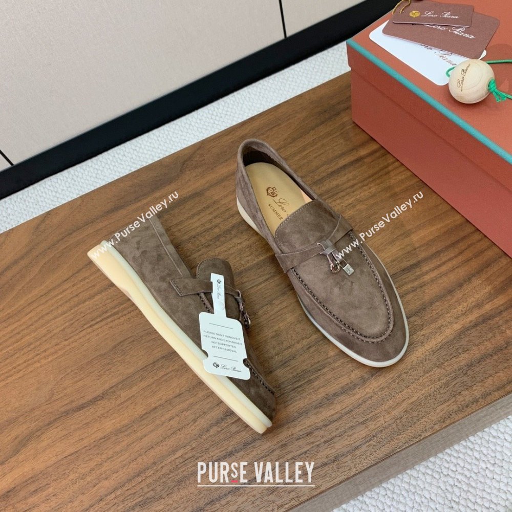 Loro Piana Summer Charms Walk Loafer in Suede LP110408 Grey 2025 (HH-25110408)