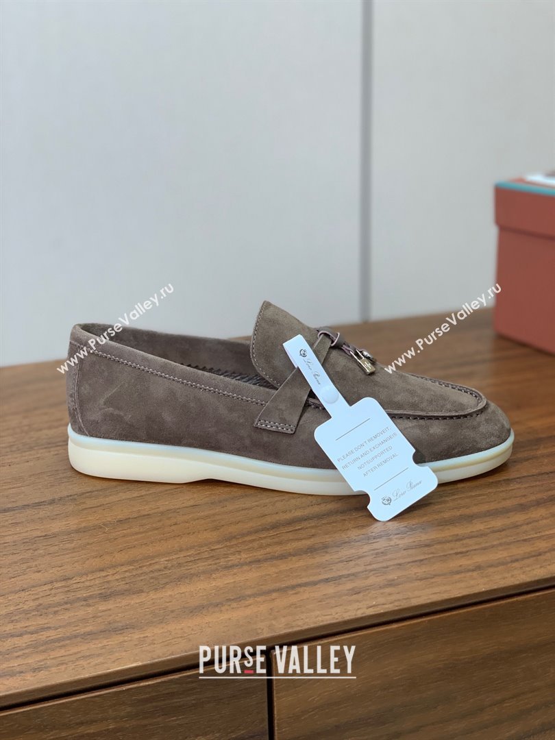 Loro Piana Summer Charms Walk Loafer in Suede LP110408 Grey 2025 (HH-25110408)