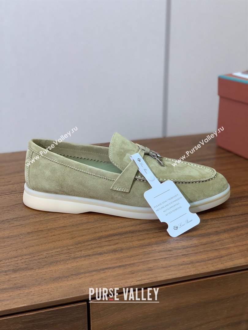 Loro Piana Summer Charms Walk Loafer in Suede LP110409 Light Green 2025 (HH-25110409)