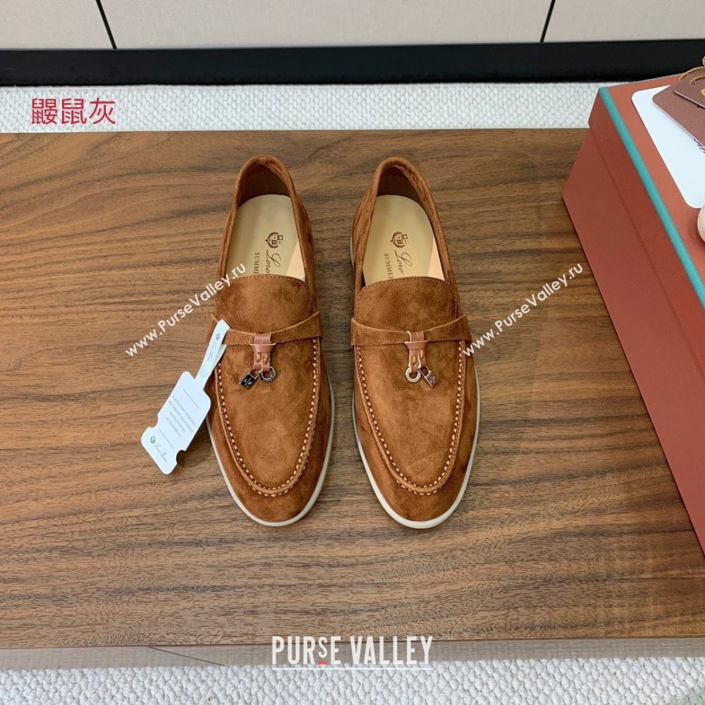 Loro Piana Summer Charms Walk Loafer in Suede LP110410 Brown 2025 (HH-25110410)