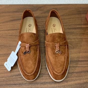 Loro Piana Summer Charms Walk Loafer in Suede LP110410 Brown 2025 (HH-25110410)
