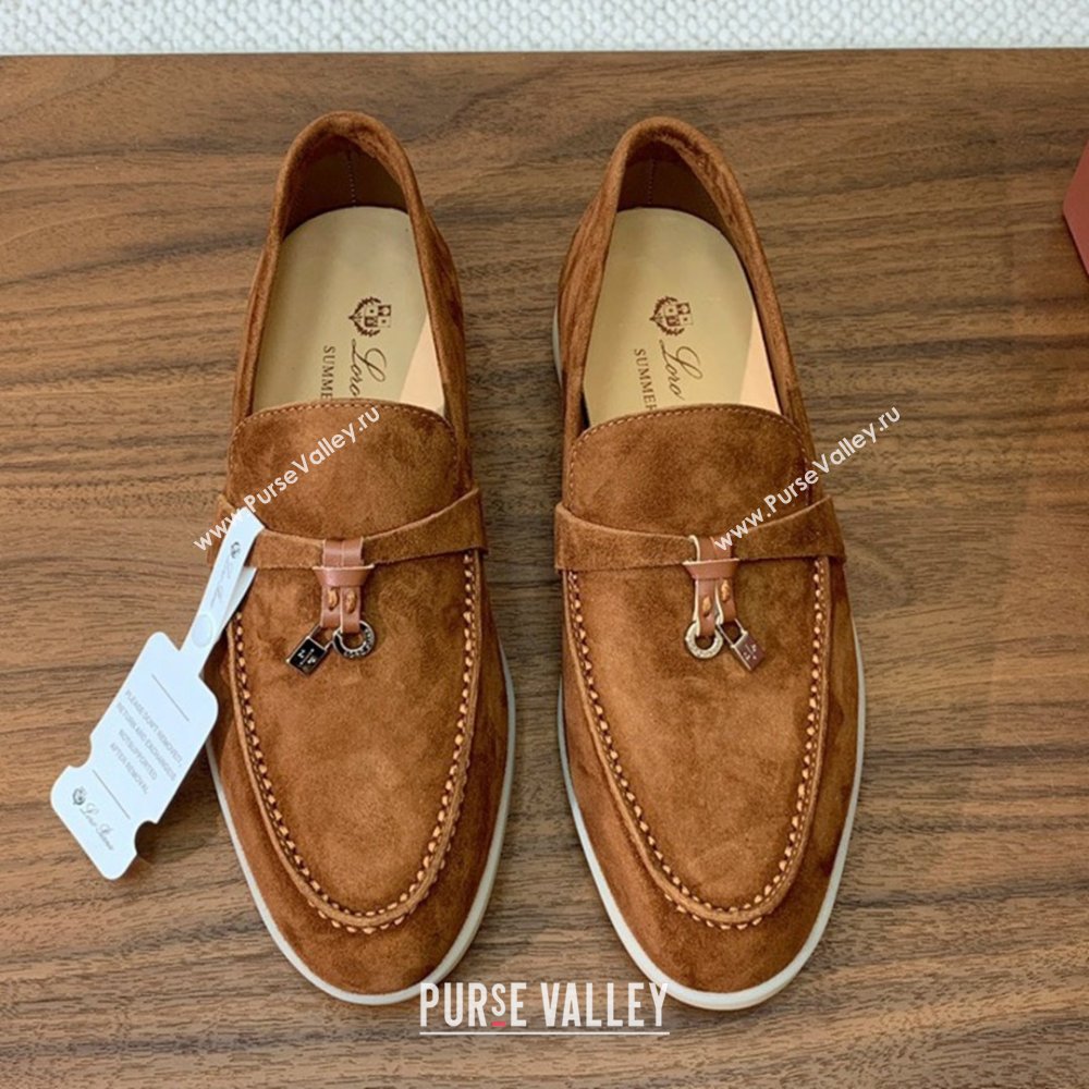 Loro Piana Summer Charms Walk Loafer in Suede LP110410 Brown 2025 (HH-25110410)