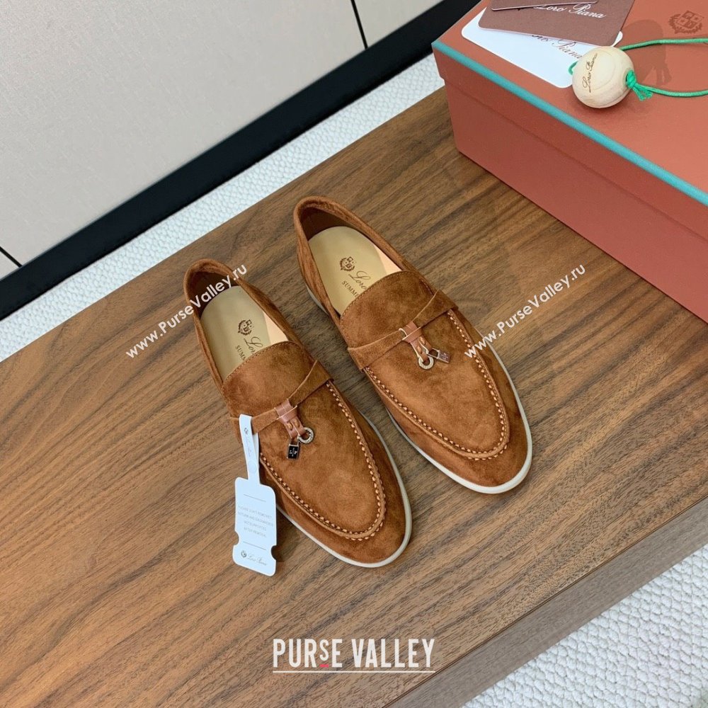 Loro Piana Summer Charms Walk Loafer in Suede LP110410 Brown 2025 (HH-25110410)