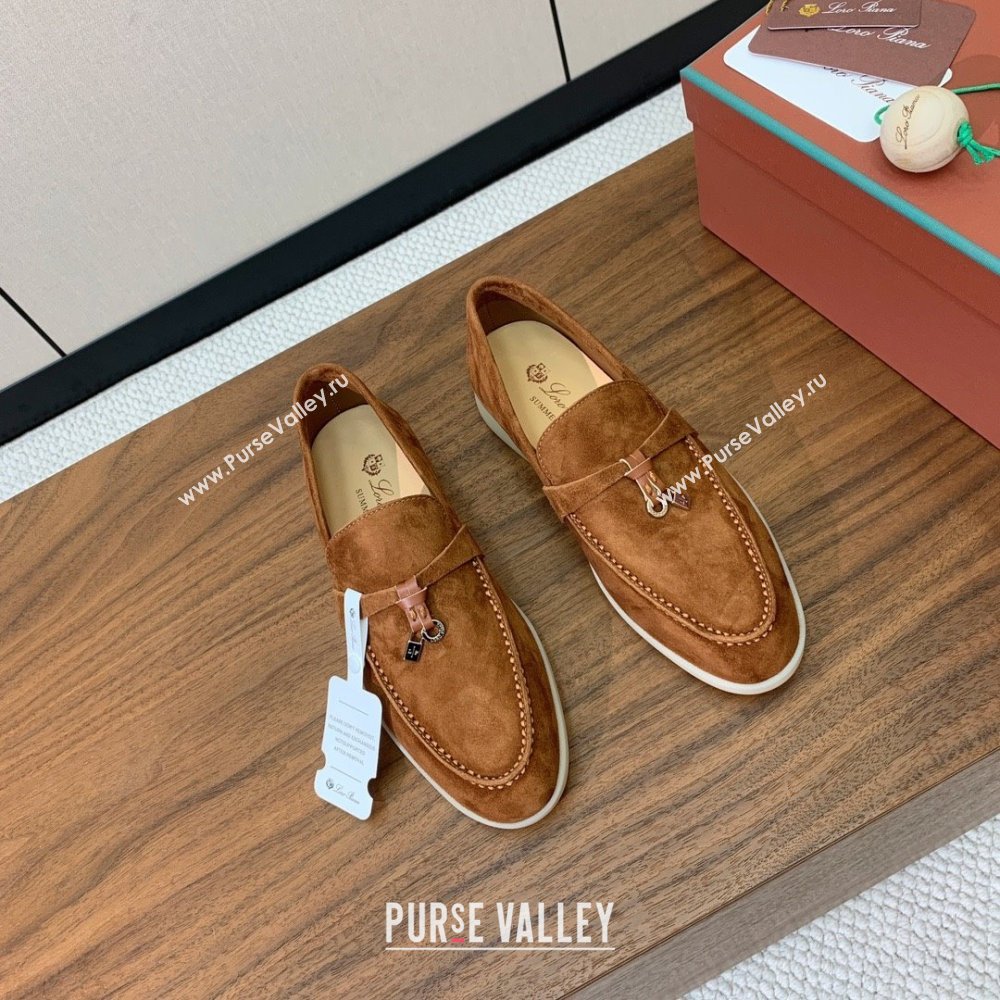 Loro Piana Summer Charms Walk Loafer in Suede LP110410 Brown 2025 (HH-25110410)
