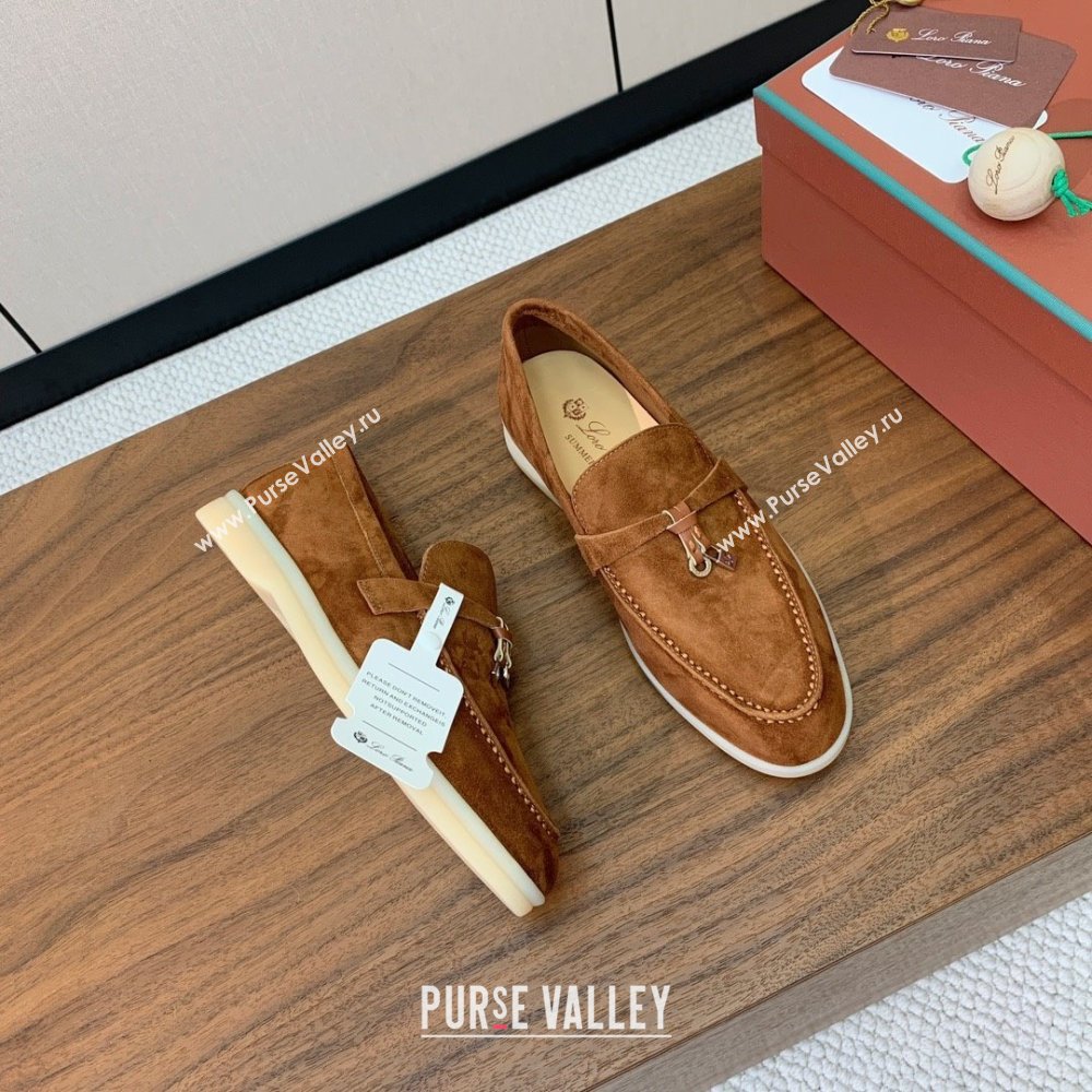 Loro Piana Summer Charms Walk Loafer in Suede LP110410 Brown 2025 (HH-25110410)
