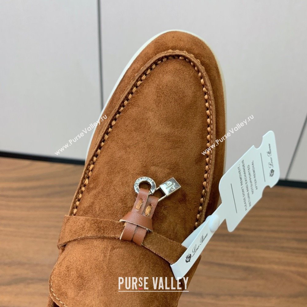 Loro Piana Summer Charms Walk Loafer in Suede LP110410 Brown 2025 (HH-25110410)