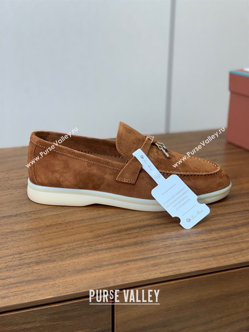 Loro Piana Summer Charms Walk Loafer in Suede LP110410 Brown 2025 (HH-25110410)