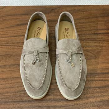 Loro Piana Summer Charms Walk Loafer in Suede LP110411 Dark Khaki 2025 (HH-25110411)