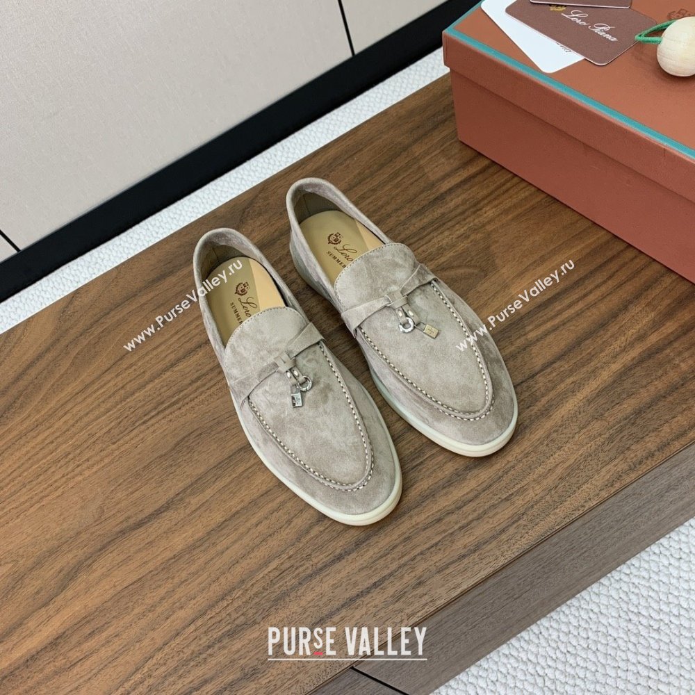 Loro Piana Summer Charms Walk Loafer in Suede LP110411 Dark Khaki 2025 (HH-25110411)