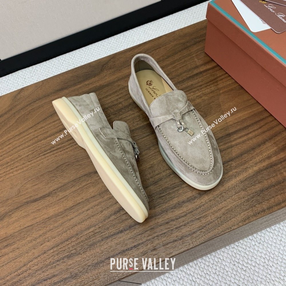 Loro Piana Summer Charms Walk Loafer in Suede LP110411 Dark Khaki 2025 (HH-25110411)