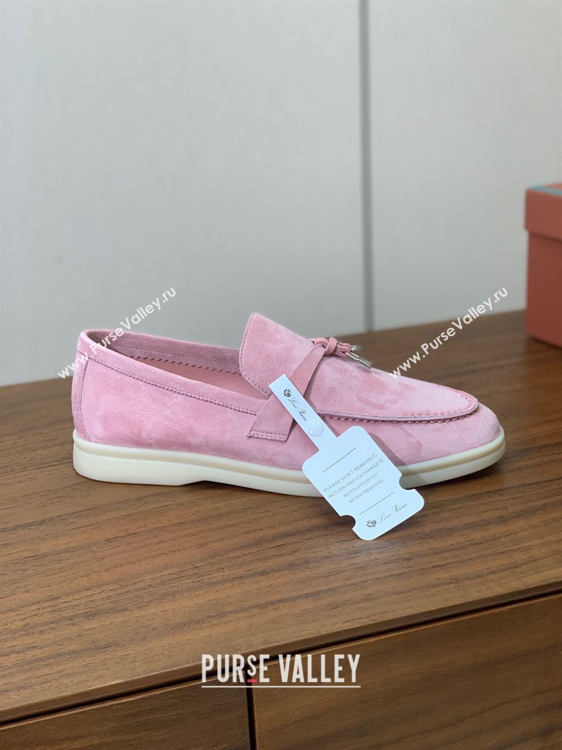 Loro Piana Summer Charms Walk Loafer in Suede LP110405 1971 Pink 2025 (HH-25110405)