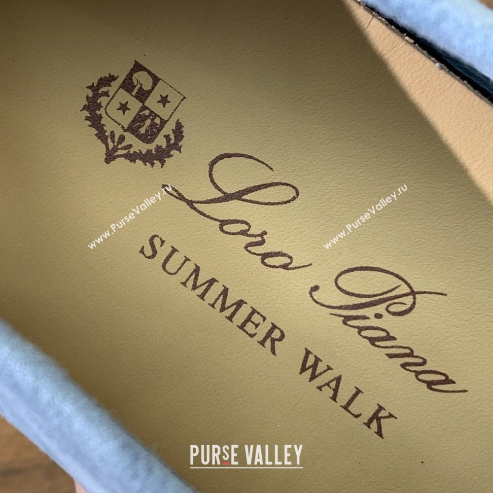 Loro Piana Summer Charms Walk Loafer in Suede LP110412 Light Blue 2025 (HH-25110412)