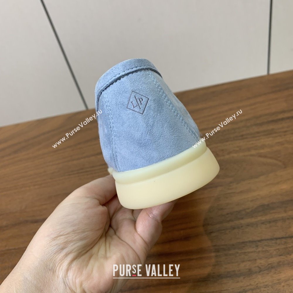 Loro Piana Summer Charms Walk Loafer in Suede LP110412 Light Blue 2025 (HH-25110412)