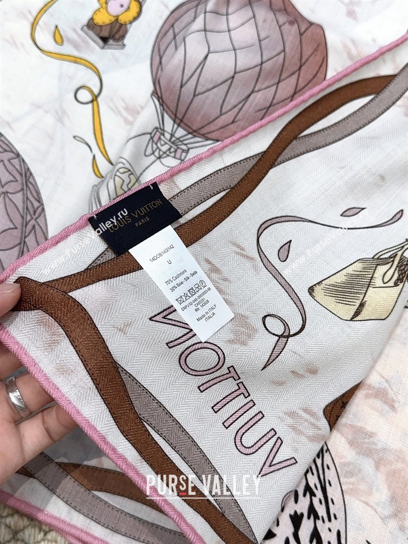 Louis Vuitton Cashmere Silk Scarf 140x140 LV110513 Beige 2025 (O-25110513)