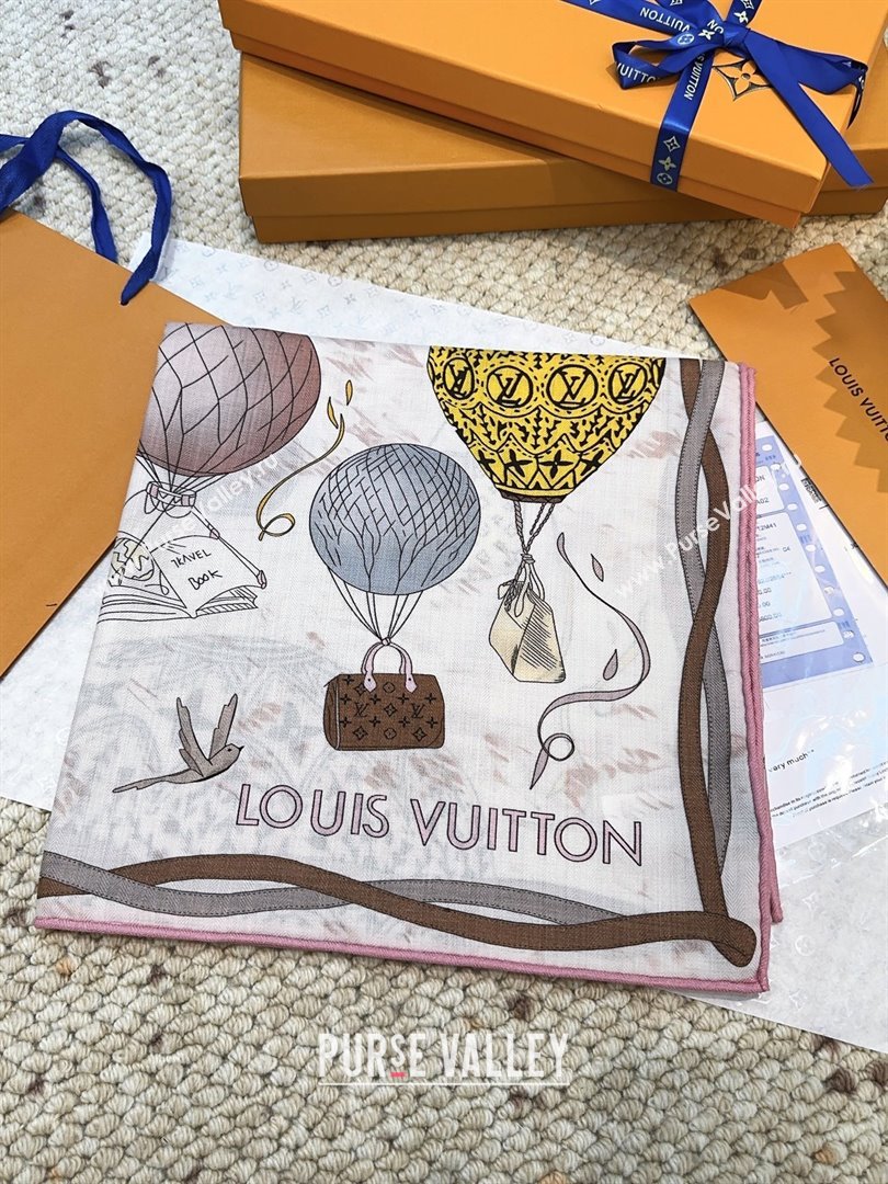 Louis Vuitton Cashmere Silk Scarf 140x140 LV110513 Beige 2025 (O-25110513)