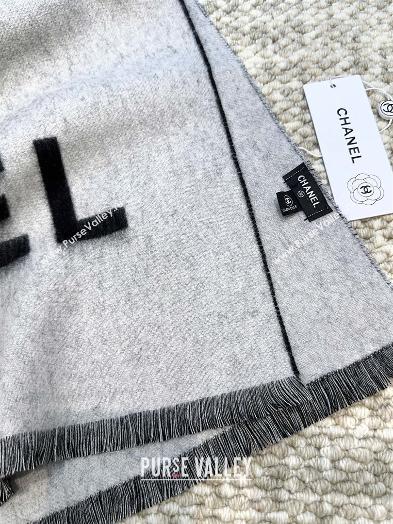 Chanel Cashmere Long Scarf 200x70cm CH110517 Black 2025 (O-25110517)